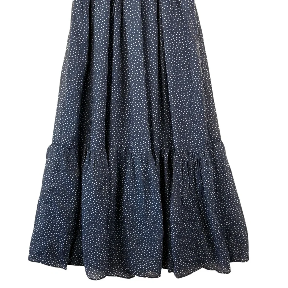 Abercrombie & Fitch Navy Blue Polka Dot Maxi Dress